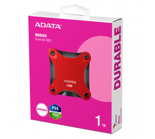 Портативний SSD ADATA SD620 1TB USB 3.2  520/460Mb/s Red (SD620-1TCRD)