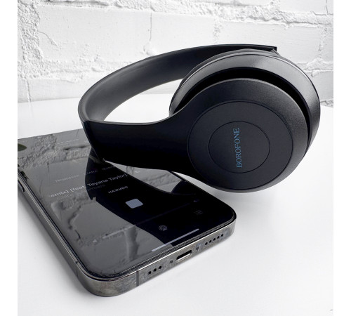 Бездротові накладні навушники BOROFONE BO4 Charming rhyme wireless headphones, Black (6931474709882)