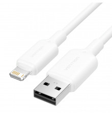 Кабель Vention USB 2.0 Type-A Male to Lightning Male 2.4A Cable 1M White PVC Type (LAMWF)