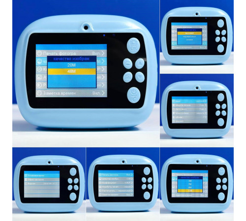 Дитяча фотокамера Звірятки AM300 із функцією друку та з фронтальною камерою