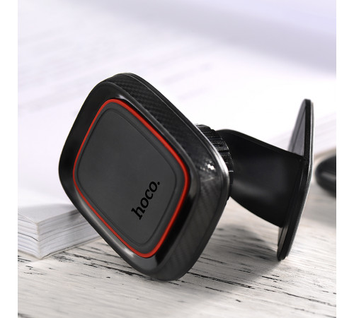 Автотримач для телефона HOCO CA24 Lotto series magnetic automotive center adsorbed holder Black (6957531065593)