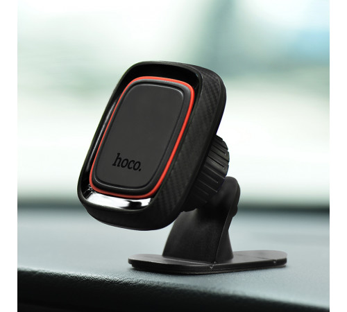 Автотримач для телефона HOCO CA24 Lotto series magnetic automotive center adsorbed holder Black (6957531065593)