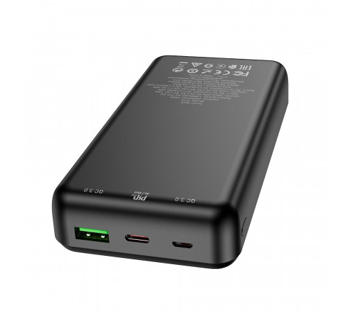 Зовнішній акумулятор HOCO J87A Tacker PD20W+QC3.0 power bank(20000mAh) Black (6931474761033)