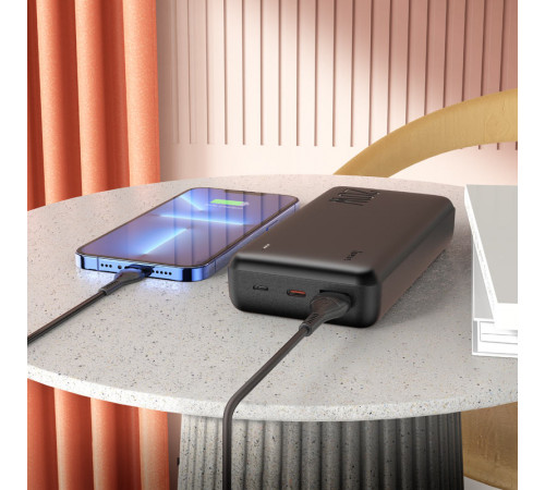 Зовнішній акумулятор HOCO J87A Tacker PD20W+QC3.0 power bank(20000mAh) Black (6931474761033)