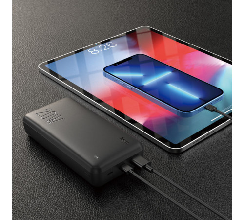 Зовнішній акумулятор HOCO J87A Tacker PD20W+QC3.0 power bank(20000mAh) Black (6931474761033)