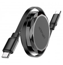 Кабель ACEFAST C13-03 USB-C to USB-C dual retraction charging data cable Black (6974316280132)