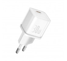 Мережевий зарядний пристрій Baseus  GaN5S Fast Charger 1C 30W EU Moon White (P10162504213-00)