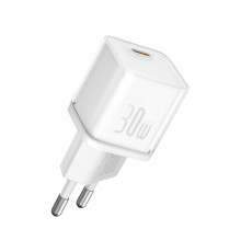 Мережевий зарядний пристрій Baseus  GaN5S Fast Charger 1C 30W EU Moon White (P10162504213-00)