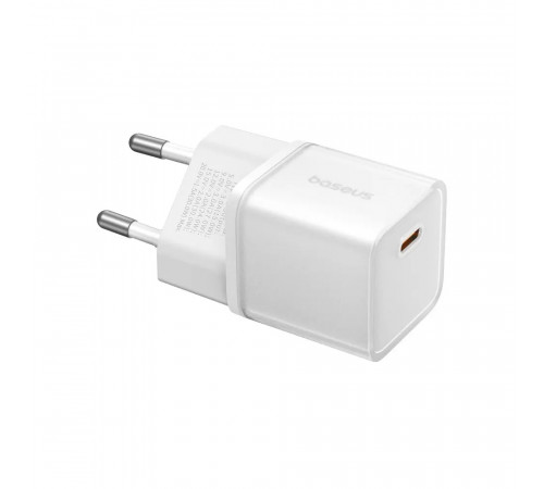 Мережевий зарядний пристрій Baseus  GaN5S Fast Charger 1C 30W EU Moon White (P10162504213-00)