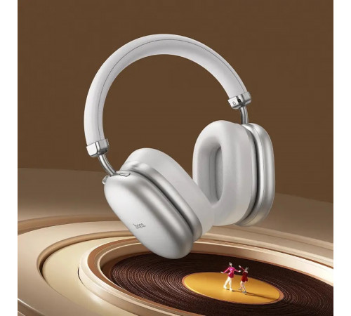 Бездротові накладні навушники HOCO W35 Max Auspicious ANC noise reduction BT headphones Silver (6942007631297)