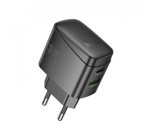 Мережевий зарядний пристрій HOCO CS61A Bright PD30W+QC3.0 charger (EU) Black (6942007638425)