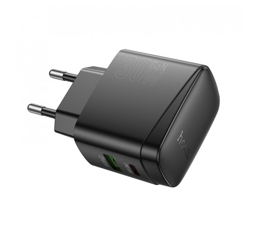 Мережевий зарядний пристрій HOCO CS61A Bright PD30W+QC3.0 charger (EU) Black (6942007638425)