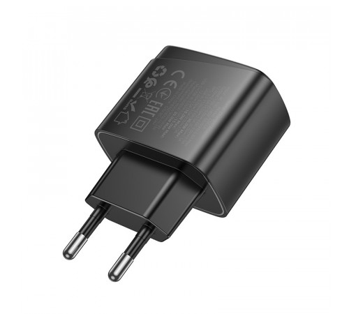 Мережевий зарядний пристрій HOCO CS61A Bright PD30W+QC3.0 charger (EU) Black (6942007638425)