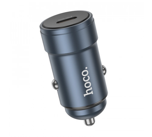 Автомобільний зарядний пристрій HOCO Z57 Glorious single-port PD30W car charger Metal Gray (6942007633048)