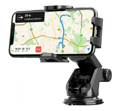 Автотримач для телефона HOCO CA76 Touareg one-touch center console car holder Black (6931474742568)