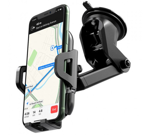 Автотримач для телефона HOCO CA76 Touareg one-touch center console car holder Black (6931474742568)