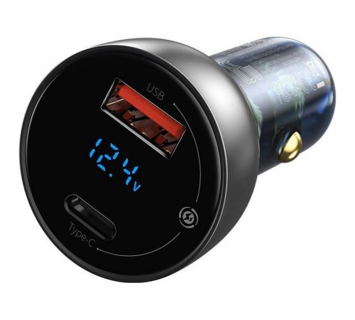 Автомобільний зарядний пристрій Baseus Particular Digital Display QC+PPS Dual Quick Charger Car Charger 65W Shallow tarnish (CCKX-C0A)