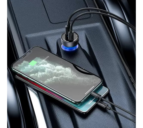 Автомобільний зарядний пристрій Baseus Particular Digital Display QC+PPS Dual Quick Charger Car Charger 65W Shallow tarnish (CCKX-C0A)