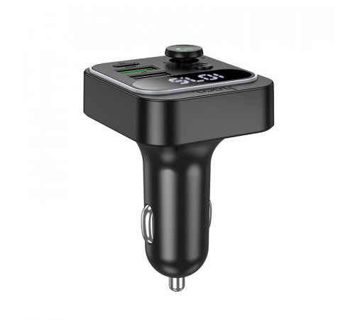 АЗП з FM-модулятором HOCO E85 Tiger PD20W+QC3.0 car BT FM transmitter Black (6942007634304)