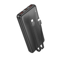 Зовнішній акумулятор BOROFONE BJ57 Graceful 22.5W+PD20W fully compatible power bank with cable (10000mAh) Black (6941991111846)