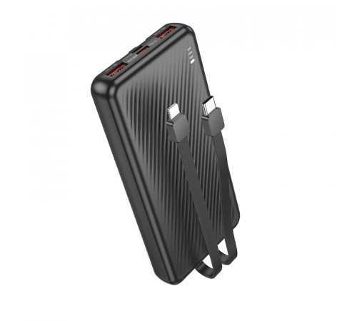 Зовнішній акумулятор BOROFONE BJ57 Graceful 22.5W+PD20W fully compatible power bank with cable (10000mAh) Black (6941991111846)