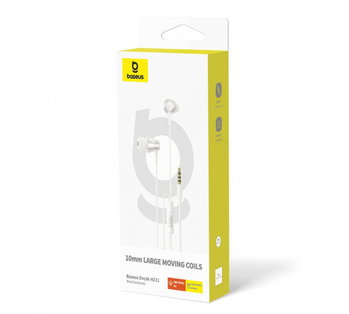 Навушники дротові Baseus Encok HZ11 (3.5mm)  Moon White (A00164200213-Z1)