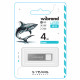 Флеш-накопичувач Wibrand USB 2.0 Shark 4Gb Silver (WI2.0/SH4U4S)