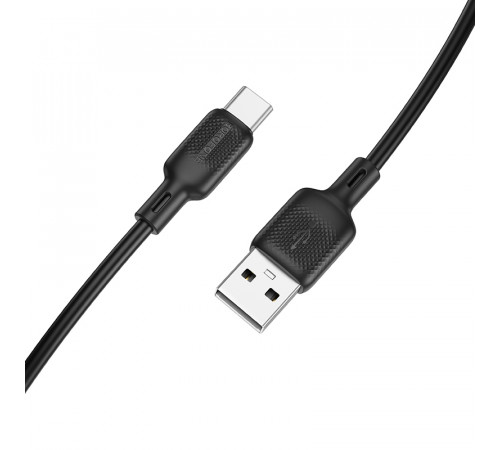 Кабель BOROFONE BX113 Lenny silicone charging data cable Type-C(L=1M) Black (6941991115431)