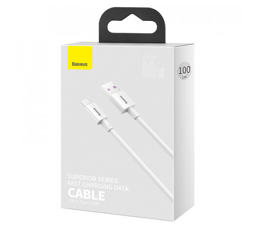 Кабель Baseus Superior Series USB to Type-C 66W 1m White (CATYS-02)