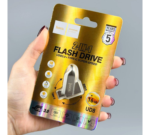 USB флеш Hoco UD8 16Gb Smart USB3.0+Type-C Швидкісна