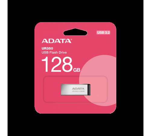 Флеш-накопичувач ADATA USB 3.2 UR 350 128Gb Silver/Black (UR350-128G-RSR/BK)