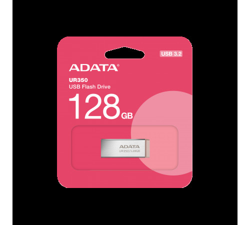 Флеш-накопичувач ADATA USB 3.2 UR 350 128Gb Silver/Beige (UR350-128G-RSR/BG)