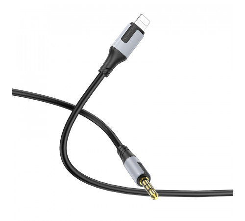 Аудіокабель BOROFONE BL19 iP to 3.5mm male, TPE, 1m, Black (6941991108327)