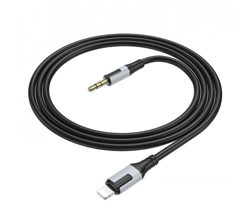 Аудіокабель BOROFONE BL19 iP to 3.5mm male, TPE, 1m, Black (6941991108327)