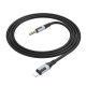 Аудіокабель BOROFONE BL19 iP to 3.5mm male, TPE, 1m, Black (6941991108327)