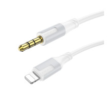 Аудіокабель BOROFONE BL19 iP to 3.5mm male, TPE, 1m, White (6941991108570)