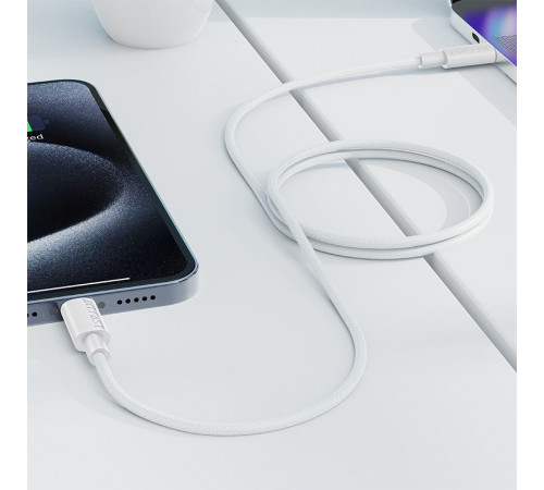 Кабель ACEFAST C18-03 USB-C to USB-C braid charging data cable White (6974316284253)