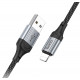 Кабель HOCO X102 Fresh charging data cable iP Black (6942007608756)