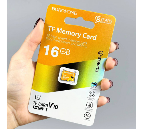Карта пам'яті Borofone 16Gb 10 Class (без адаптера)