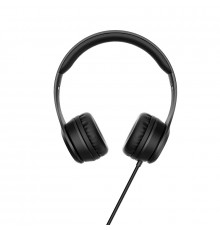 Навушники дротові HOCO W21 Graceful charm wire control headphones (3.5mm) Black (6931474708281)