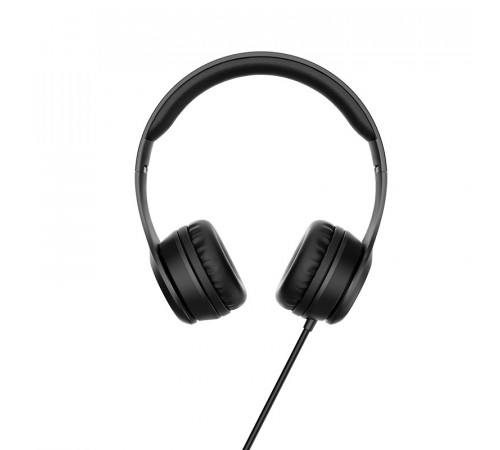 Навушники дротові HOCO W21 Graceful charm wire control headphones (3.5mm) Black (6931474708281)