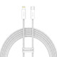 Кабель Baseus Dynamic Series Fast Charging Data Cable Type-C to iP 20W 1m White (CALD000002)
