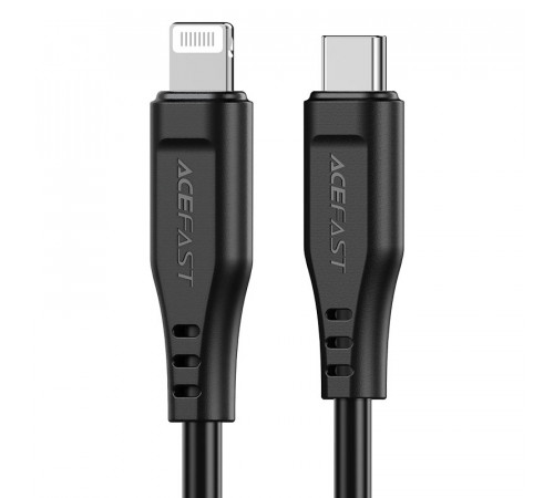 Кабель ACEFAST C3-01 Type-C to iP 3A, 30W, TPE, TPE connectors, Black (6974316280804)