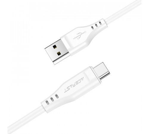 Кабель ACEFAST C3-04 USB to Type-C 3A, 1.2m, TPE, TPE connectors, White (6974316280873)