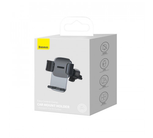 Автотримач для телефона Baseus Easy Control Clamp Car Mount Holder (Air Outlet Version)Black (SUYK000101)