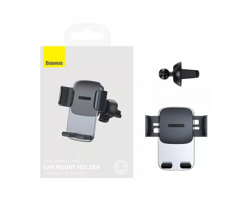 Автотримач для телефона Baseus Easy Control Clamp Car Mount Holder (Air Outlet Version)Black (SUYK000101)