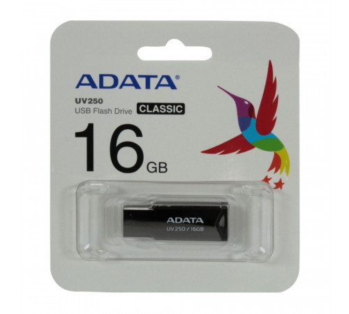 Флеш-накопичувач ADATA USB 2.0 AUV 250 16Gb Silver (AUV250-16G-RBK)