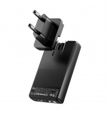 Мережевий зарядний пристрій ESSAGER Ultra Thin Gan 65W 1C1A BLACK (ECT65W-QCB01-Z)