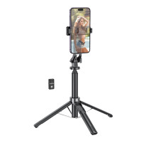 Селфі-монопод HOCO K21 Stream aluminum alloy live broadcast holder Black (6942007609975)