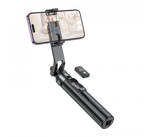 Селфі-монопод HOCO K21 Stream aluminum alloy live broadcast holder Black (6942007609975)